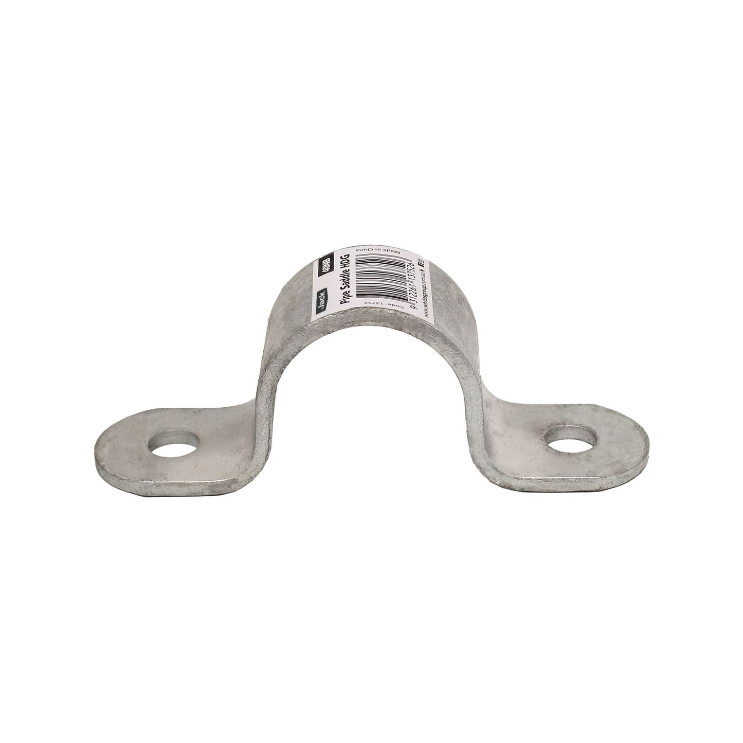 Jack Hot Dipped Galvanised Pipe Saddle - 40NB - 40 x 147 x 48mm
