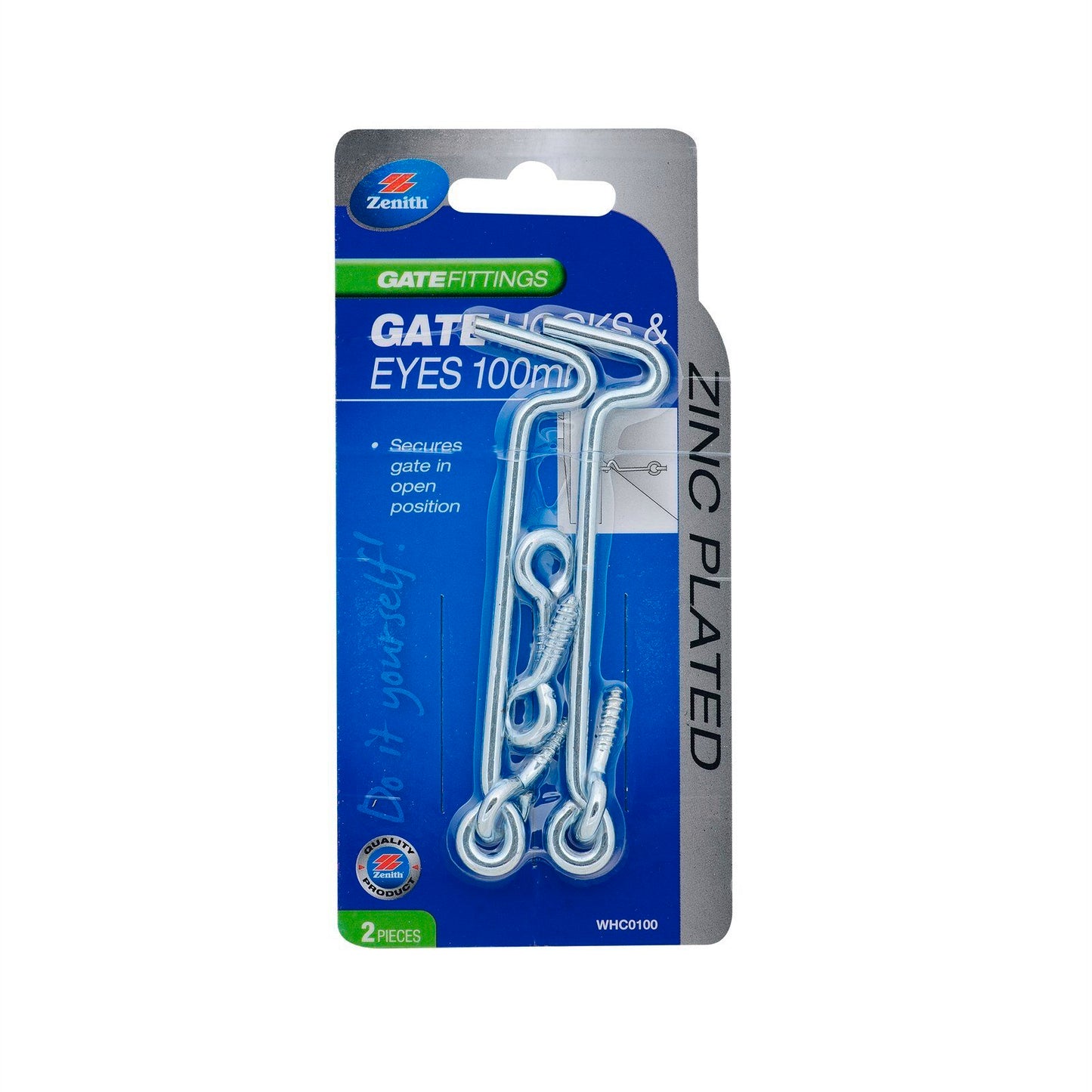 Zenith Gate Hooks and Eyes - 100mm - 2 Pack