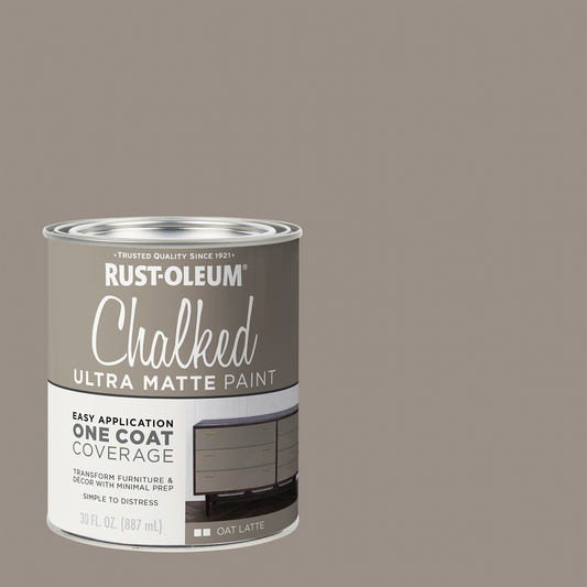 Rust-Oleum Chalked Ultra Matte Paint Oat Latte 887ml