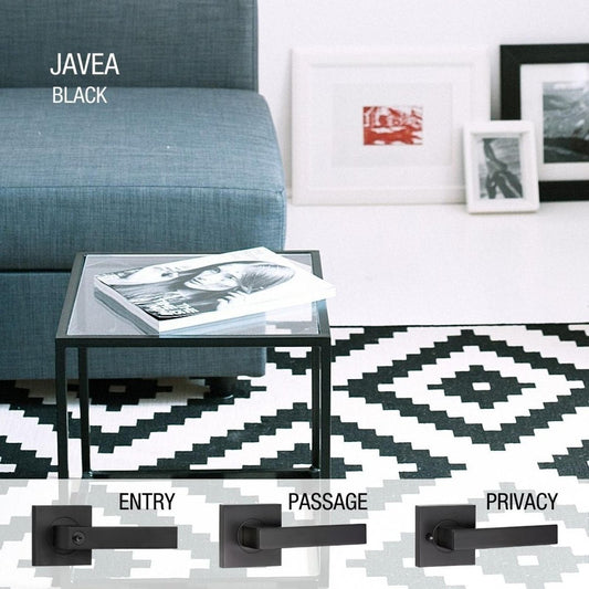 Lemaar Black Javea Entrance Set - 65mm Zinc - Durable - Secure