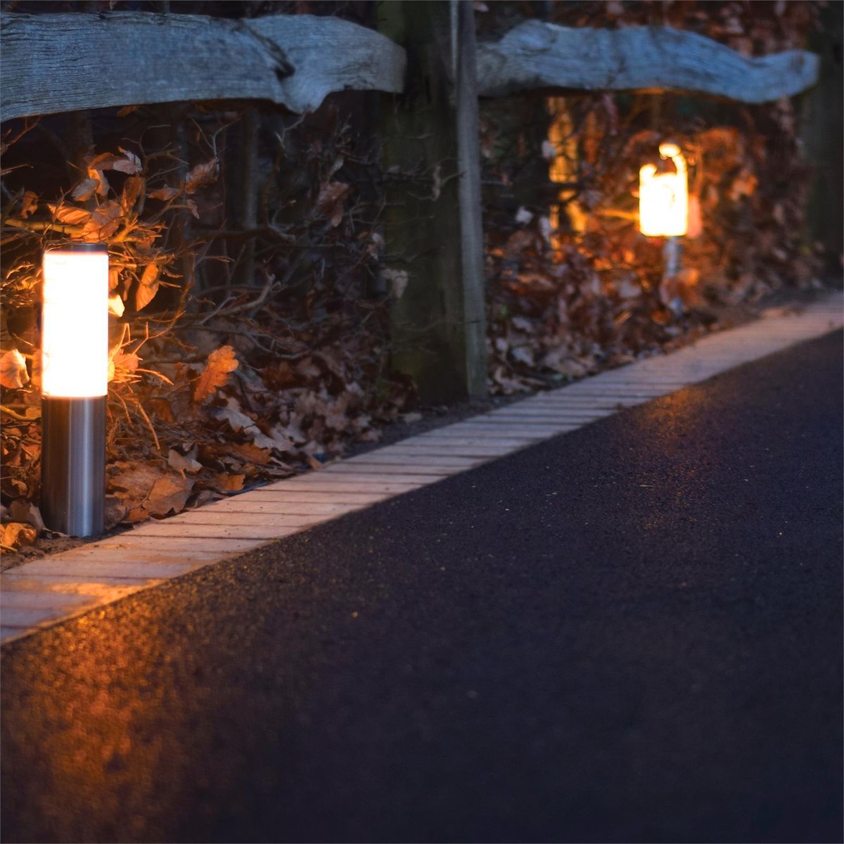 Elluminate Garden Bollard - Warm White - 75mm Stainless Steel - Safe