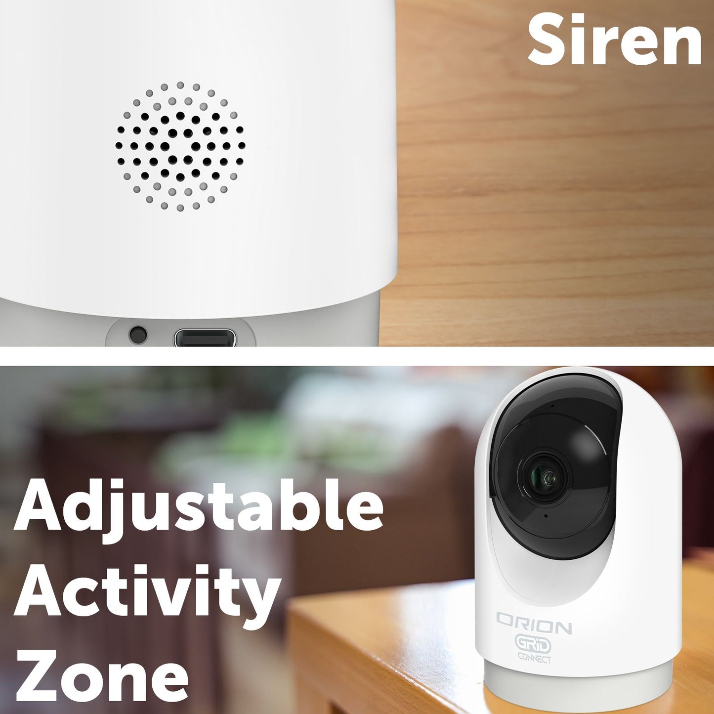Orion Grid Connect Smart Wi Fi Indoor Pan and Tilt Security Camera - 2K-Pro