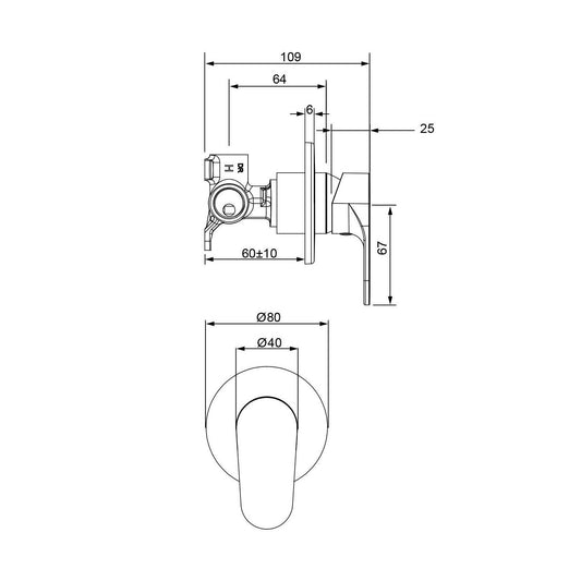 Methven Chrome Krome Shower Mixer - 25mm