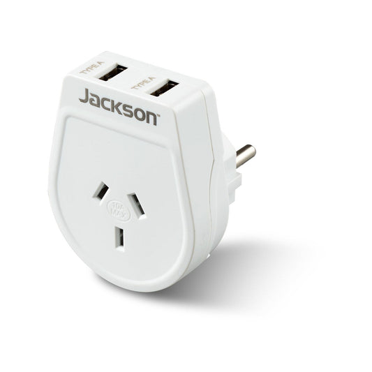 Jackson Outbound Slim USB Travel Adaptor - EU & Bali