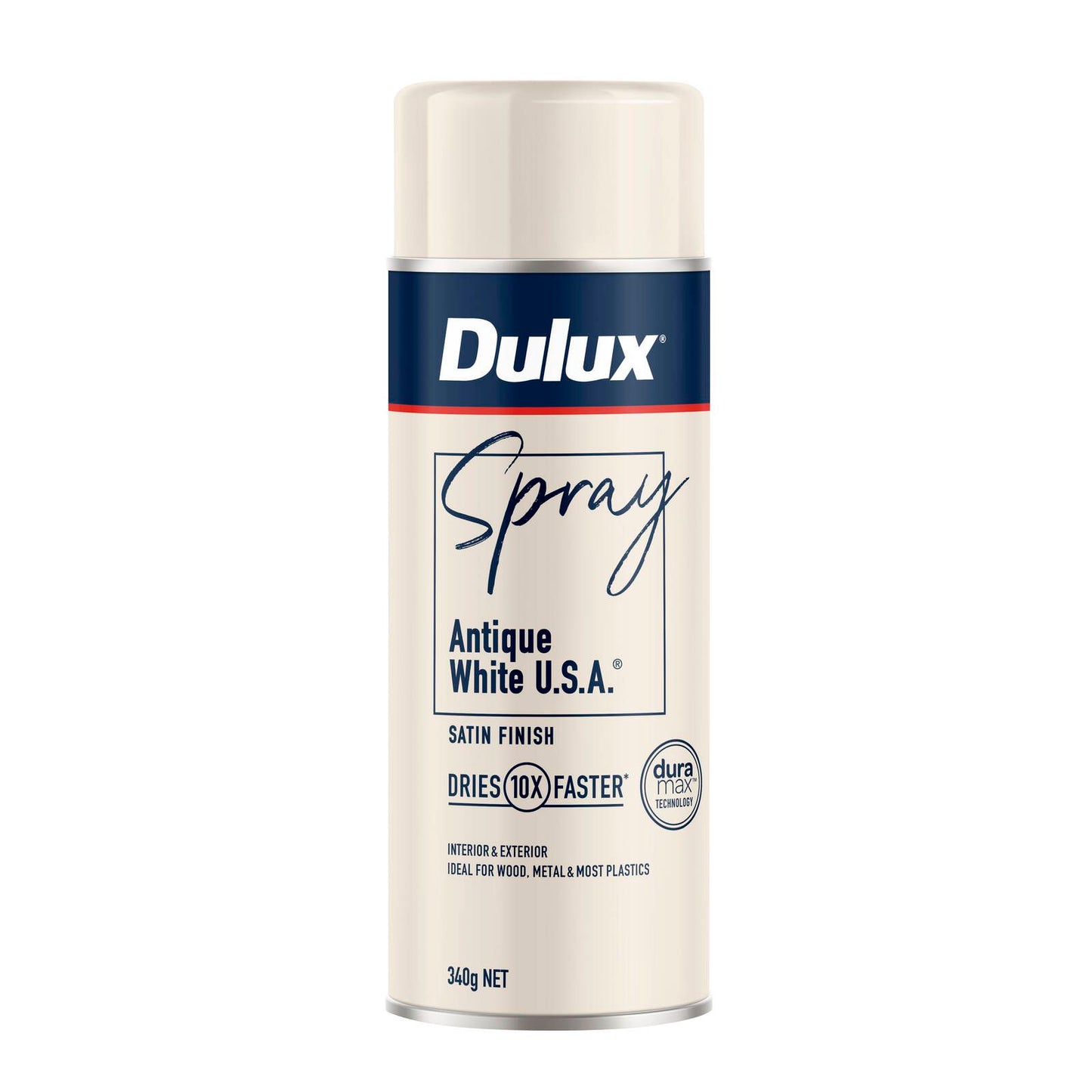 Dulux Satin Finish Spray Paint - 340g - Antique White