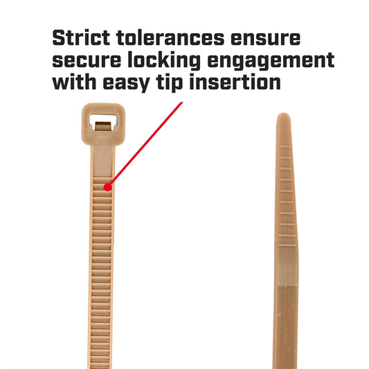 Crescent Outdoor Universal Cable Ties - 300 x 4.8mm - 25 Pack