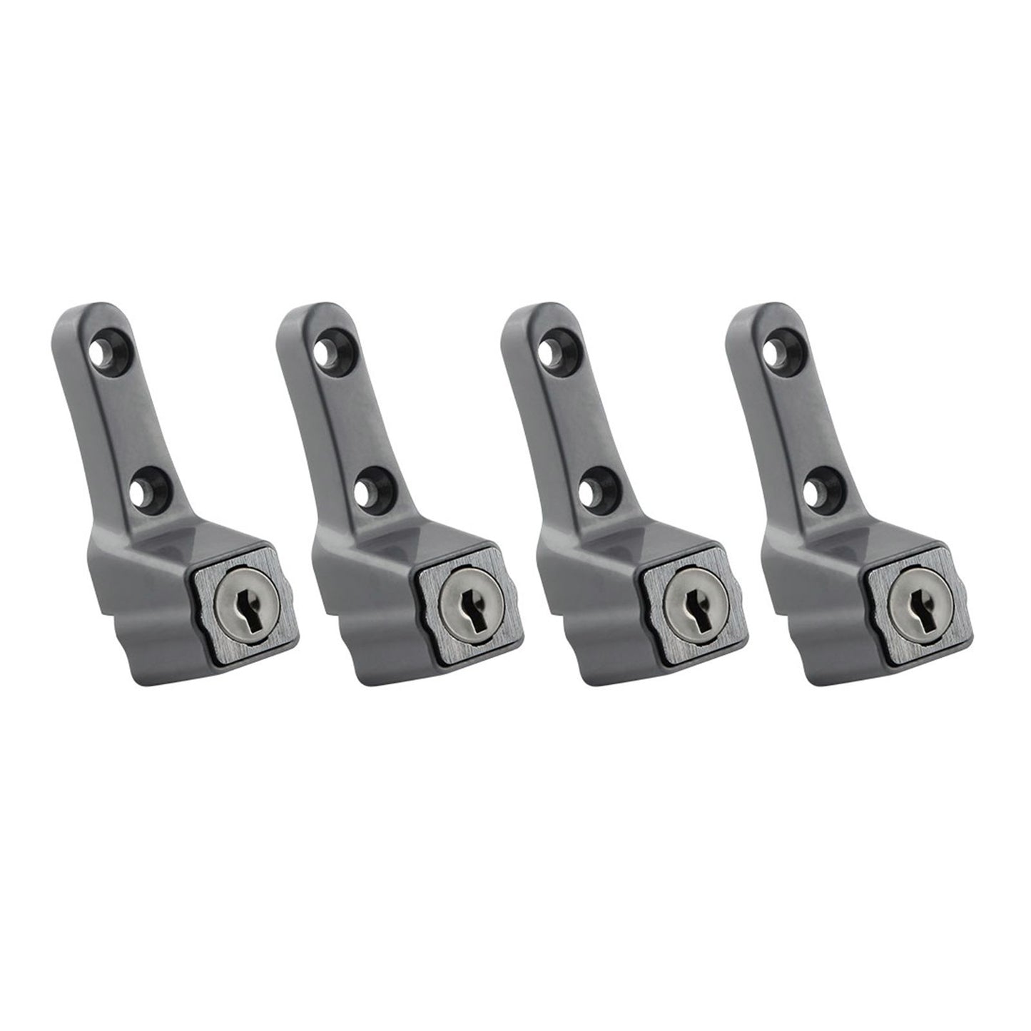 Ikonic Silver Sliding Window Lock - 4 Pack