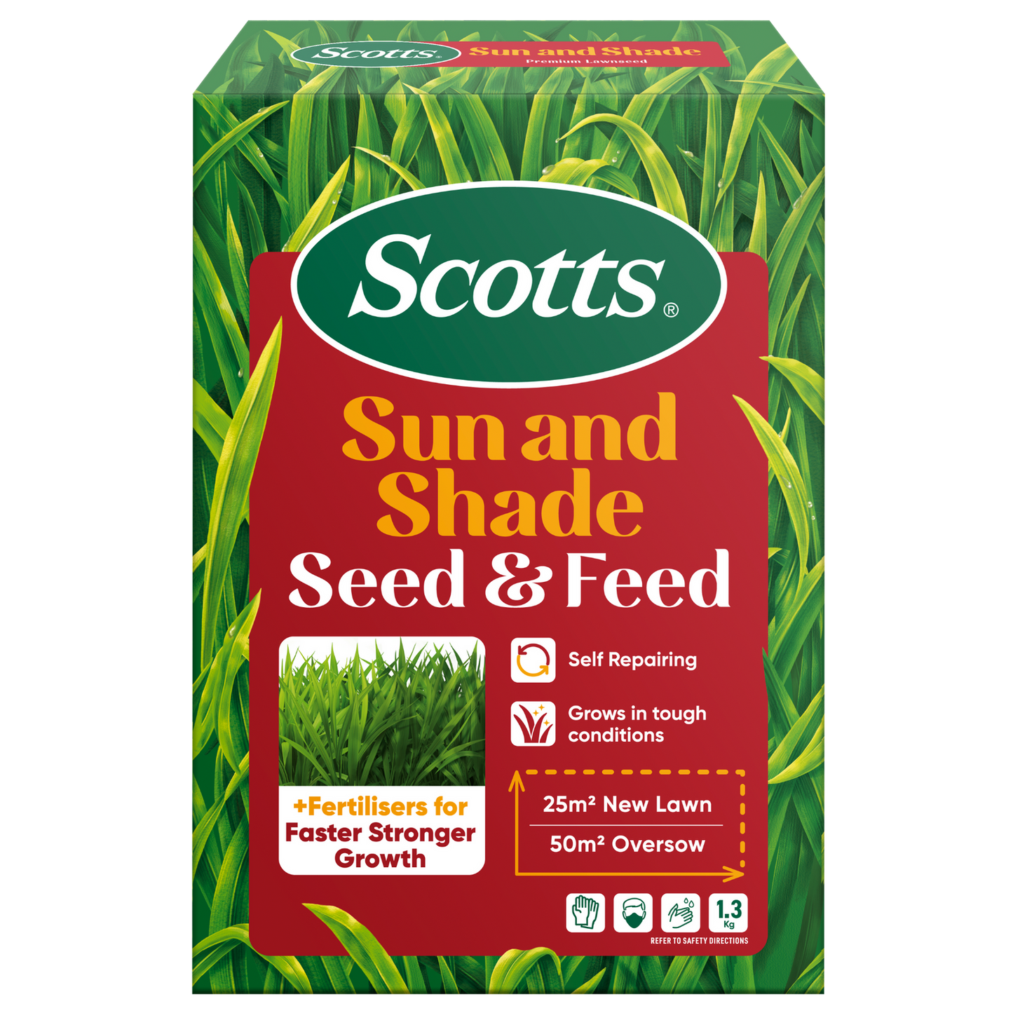 Scotts Lawn Builder Seed & Feed Sun Shade Lawn Seed - 1.3kg