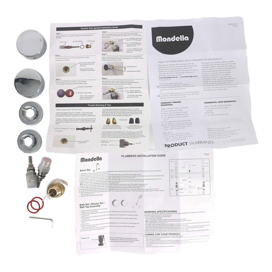 Mondella Chrome Resonance Wall Top Assembly - 1/4 Turn - 240 x 60 x 1240mm