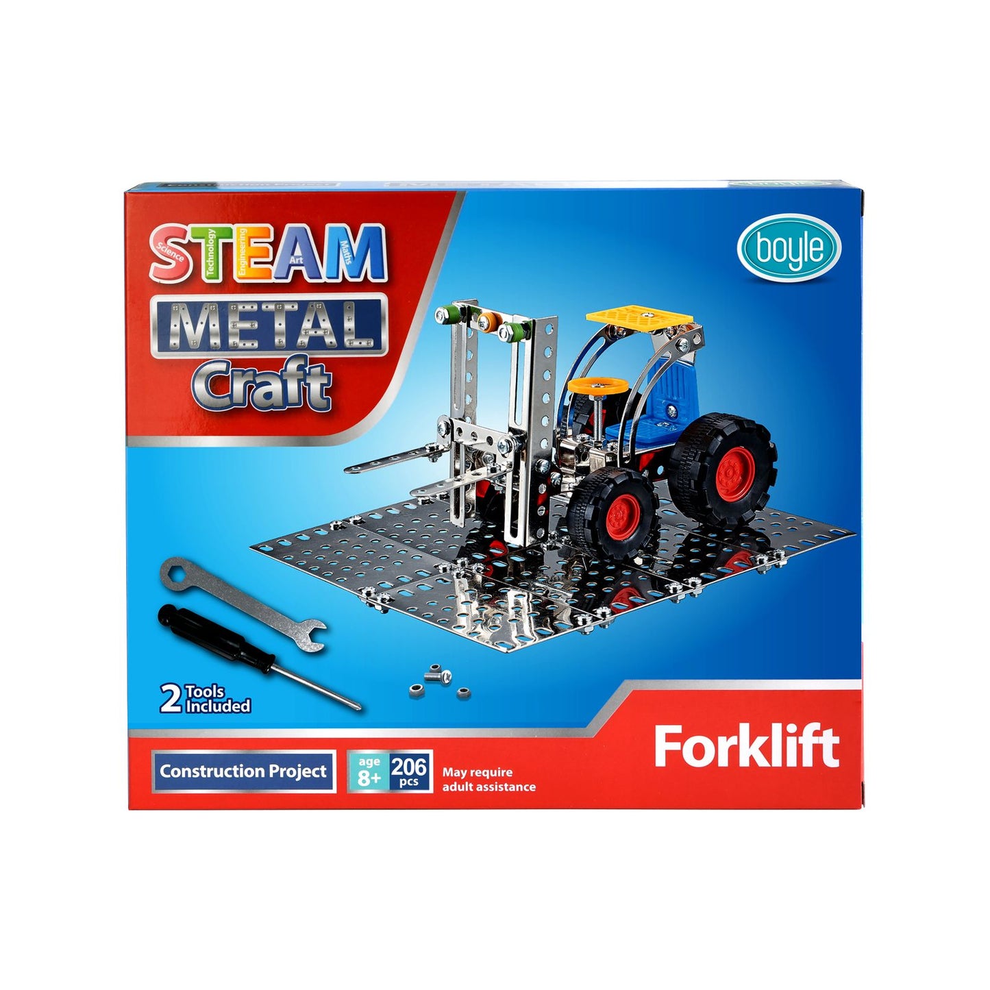 Boyle Metal Craft Kit - 206 Pieces - Forklift