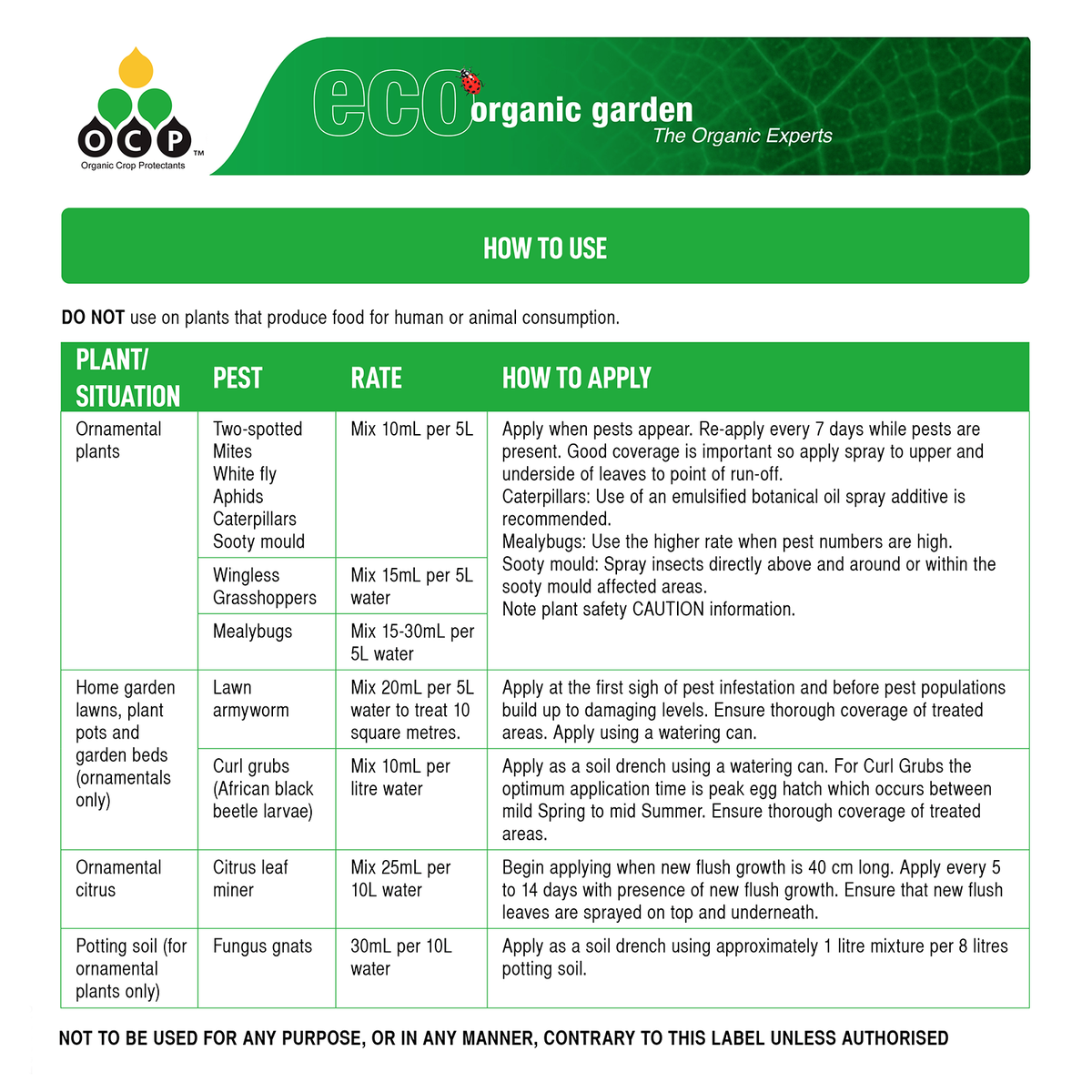 Ocp Eco Neem Concentrate Botanical Insecticide 250ml - Liquid