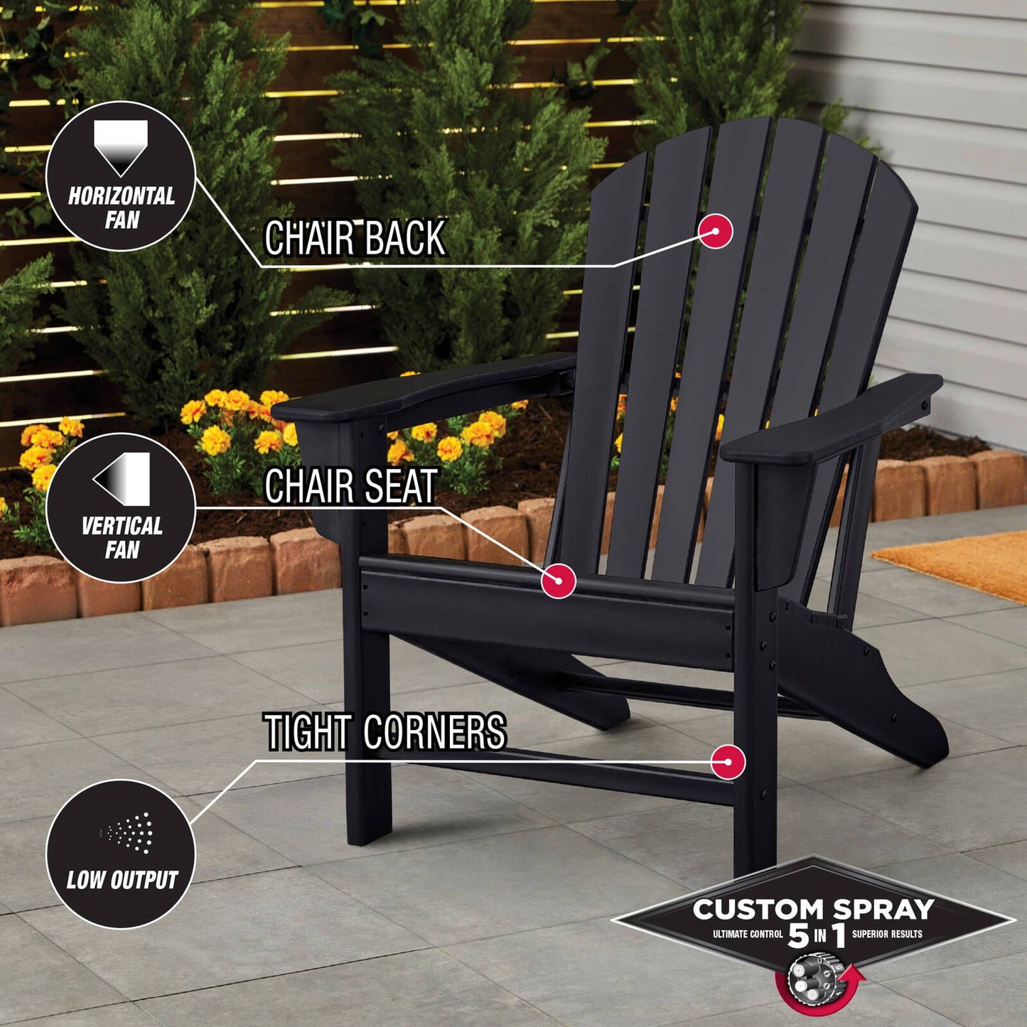 Rust Oleum Custom Spray - 5 in 1 - Gloss Black - 340g