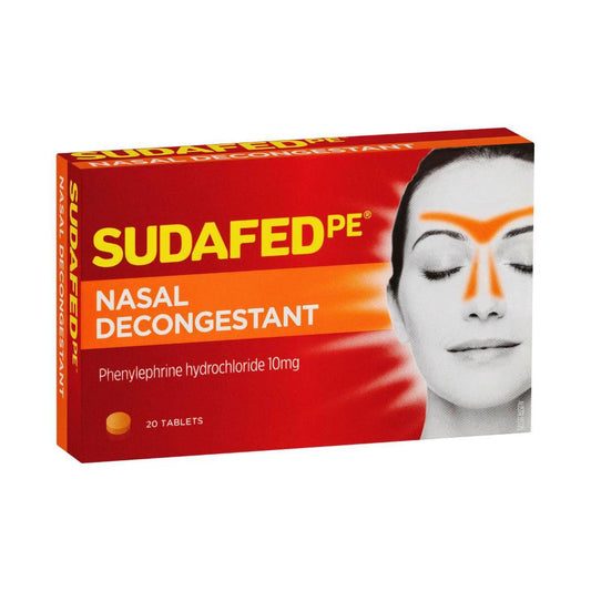 Sudafed Pe Non Drowsy Nasal Decongestant Tablets - 20 pack