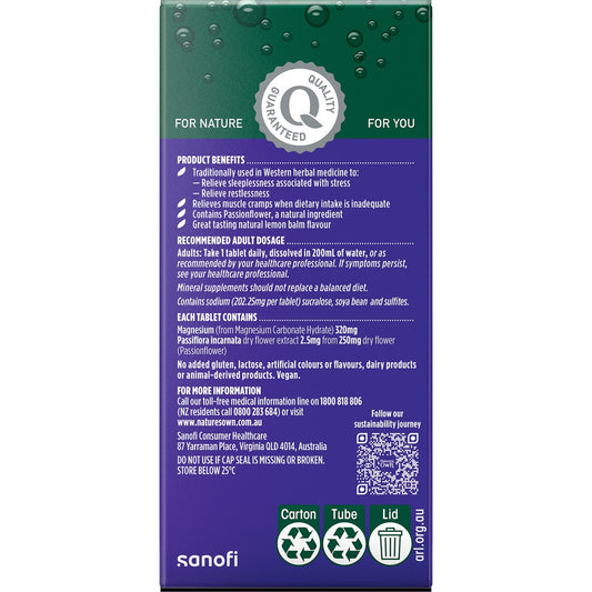 Nature's Own Magnesium & Sleep Effervescent Tablets 40 Pack