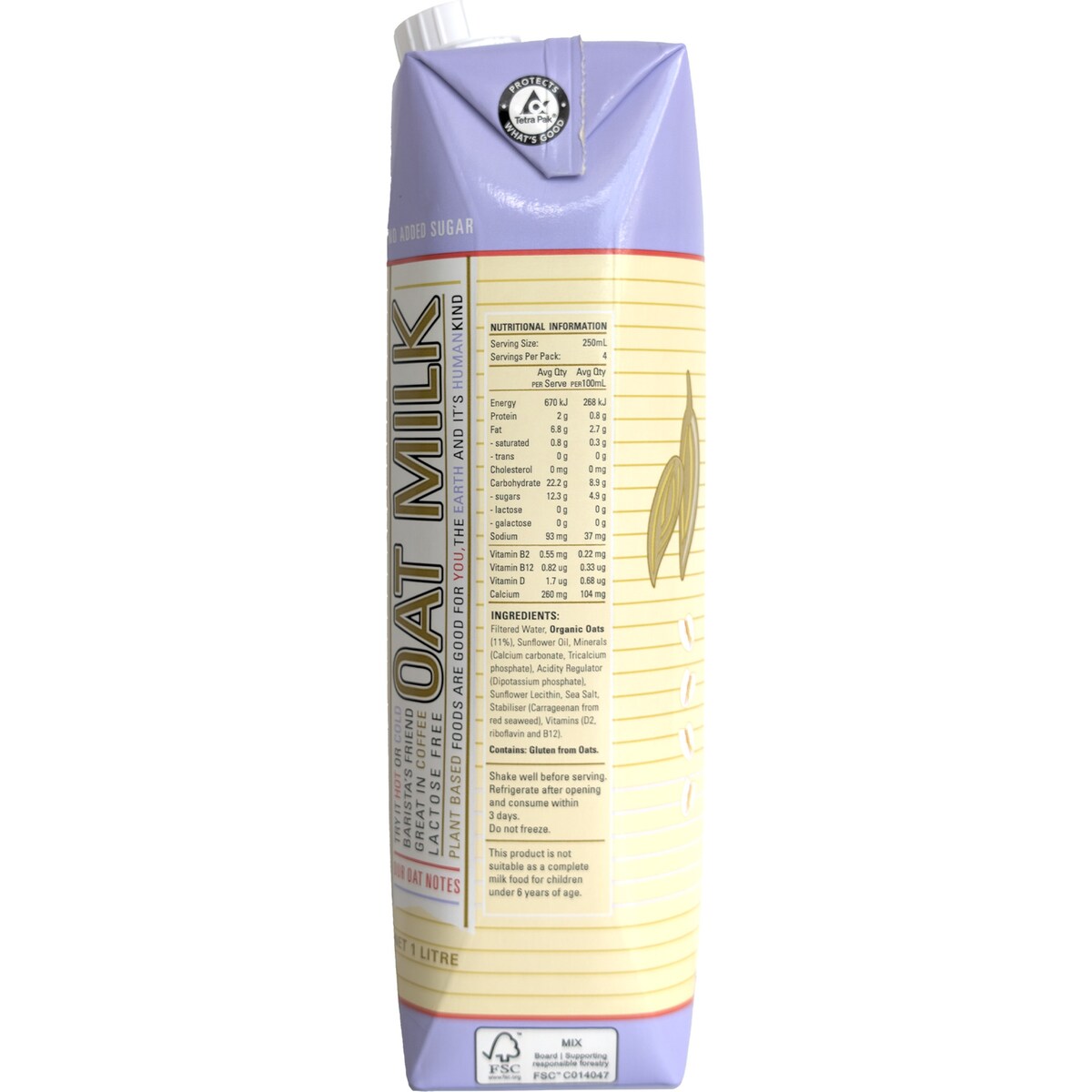 Bonsoy Unsweetened Oat Milk 1l