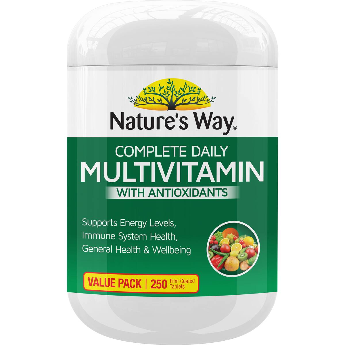 Nature's Way Daily Multivitamin With Antioxidants Coated Tablets 250 Pack