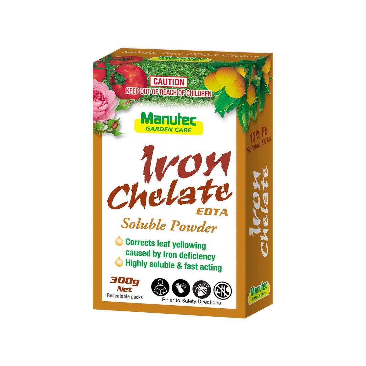 Manutec Iron Chelate 300g Soluble Powder Fast Acting Plant Nutrient
