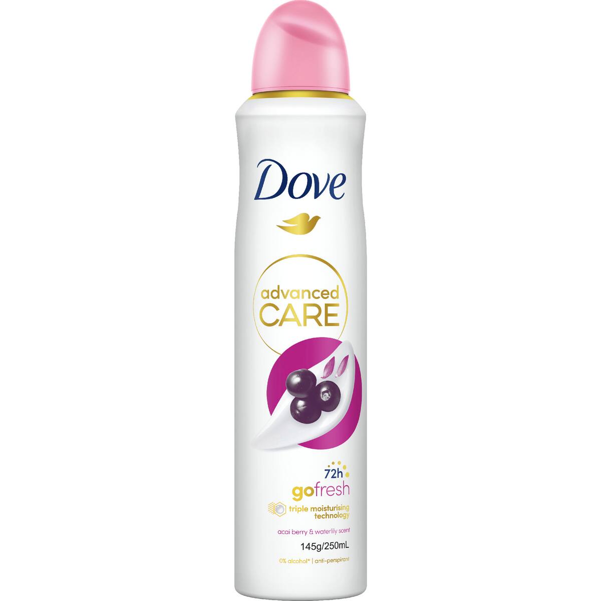 Dove Women Advanced 72hr Deodorant Aerosol Berry 250ml