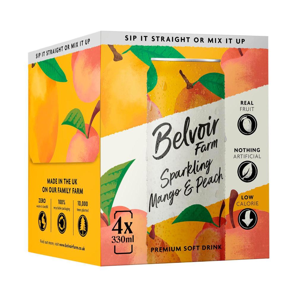Belvoir Farm Mango & Peach 4x330ml - 4 Pack