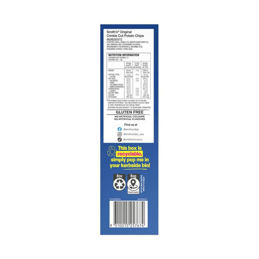Smith's Potato Chip Lunchbox Multipack Original 8 Pack - 152g