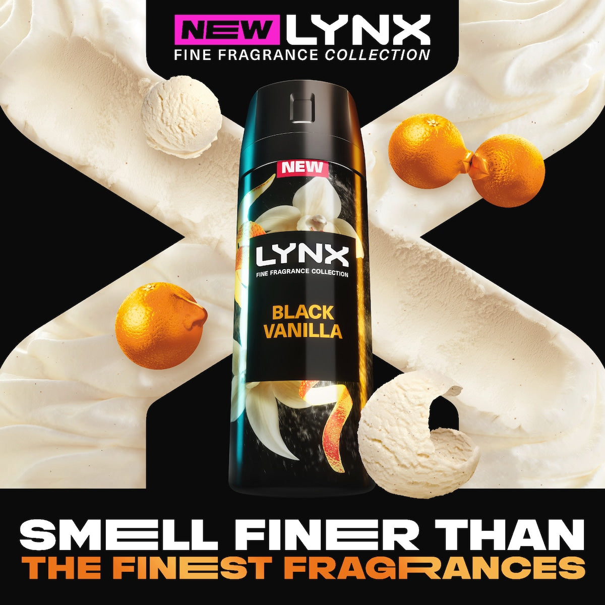 Lynx Fine Fragrance Body Spray Black Vanilla 150ml
