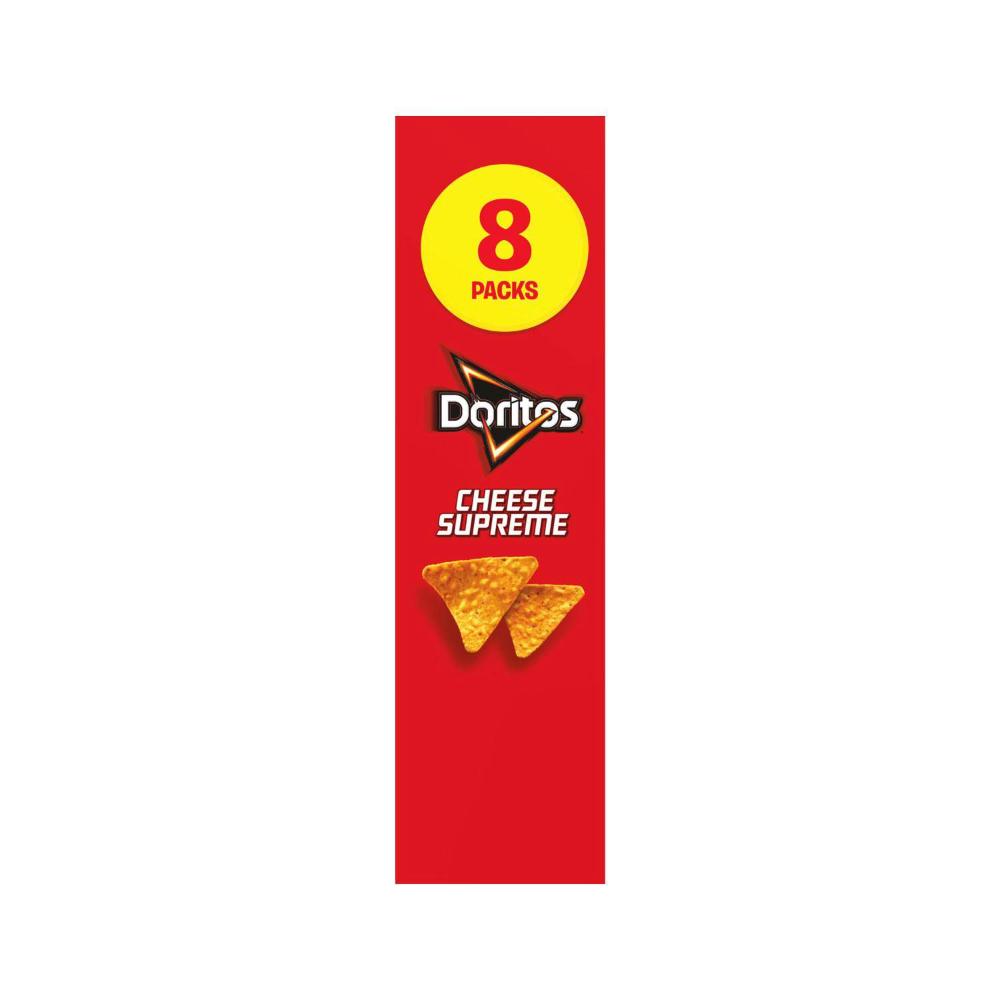 Doritos Corn Chips Lunchbox Snacks Multipack Cheese Supreme 8 Pack - 152g