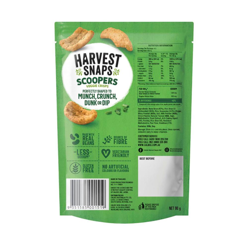 Harvest Snaps Scoopers Sour Cream & Chives - 90g