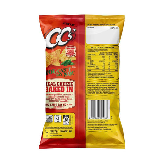 CC's Corn Chips Cheese & Jalepeno - 175g