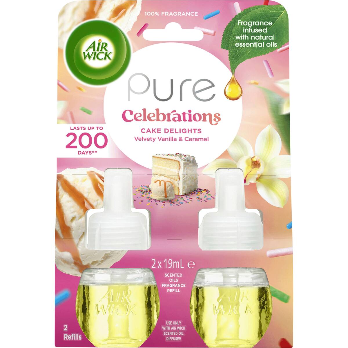 Air Wick Cake Delights Plug In Diffuser Refill 19ml X 2 Pack