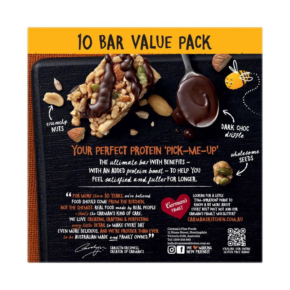 Carman's Protein Bars Salted Dark Choc Almond - 400g