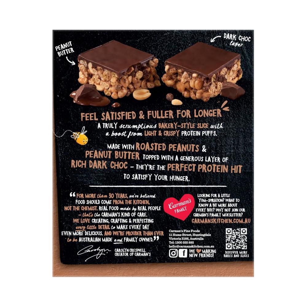 Carman's Protein Slice Bar Choc Peanut 5 Pack - 175g