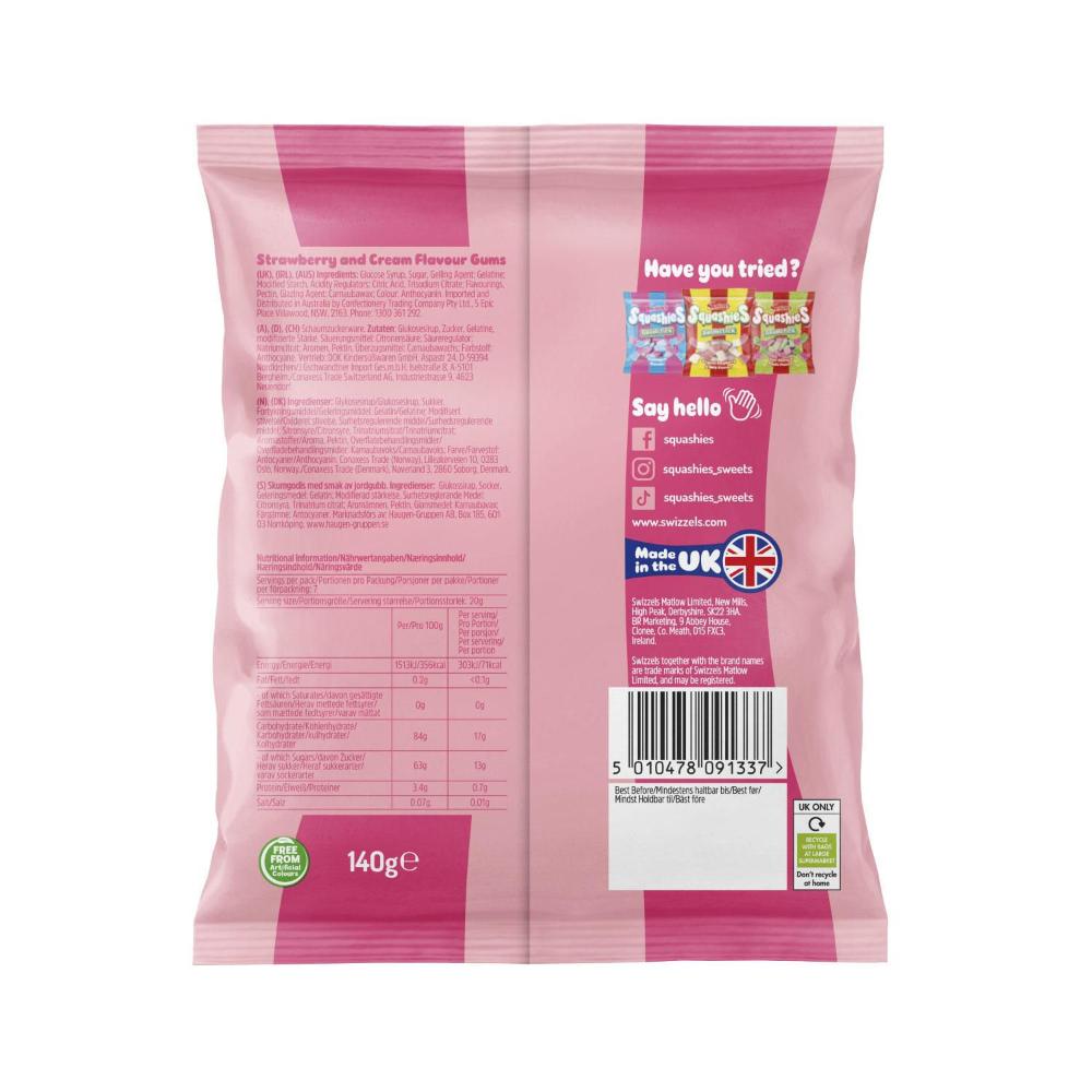 Swizzles Squshies Strawberry & Cream - 140g