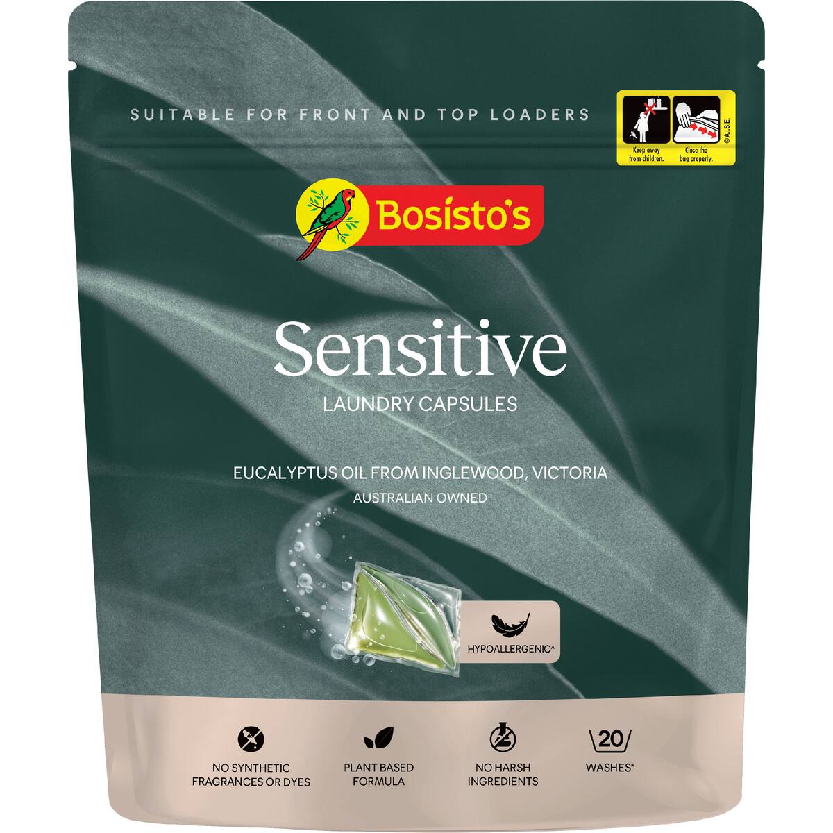 Bosisto's Sensitive Laundry Capsules 20 Pack