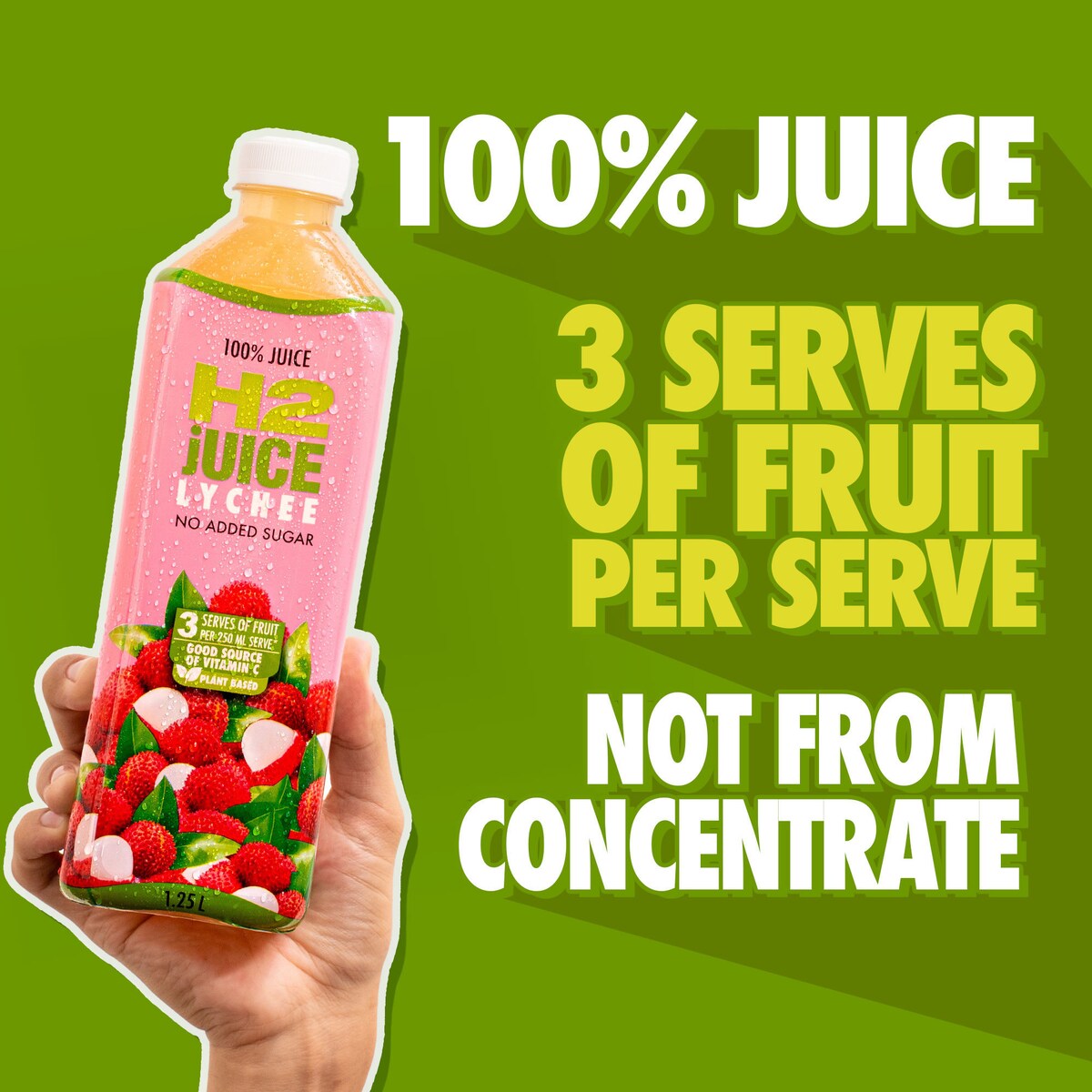 H2juice Fruit Juice Lychee Flavoured Drink 1.25l