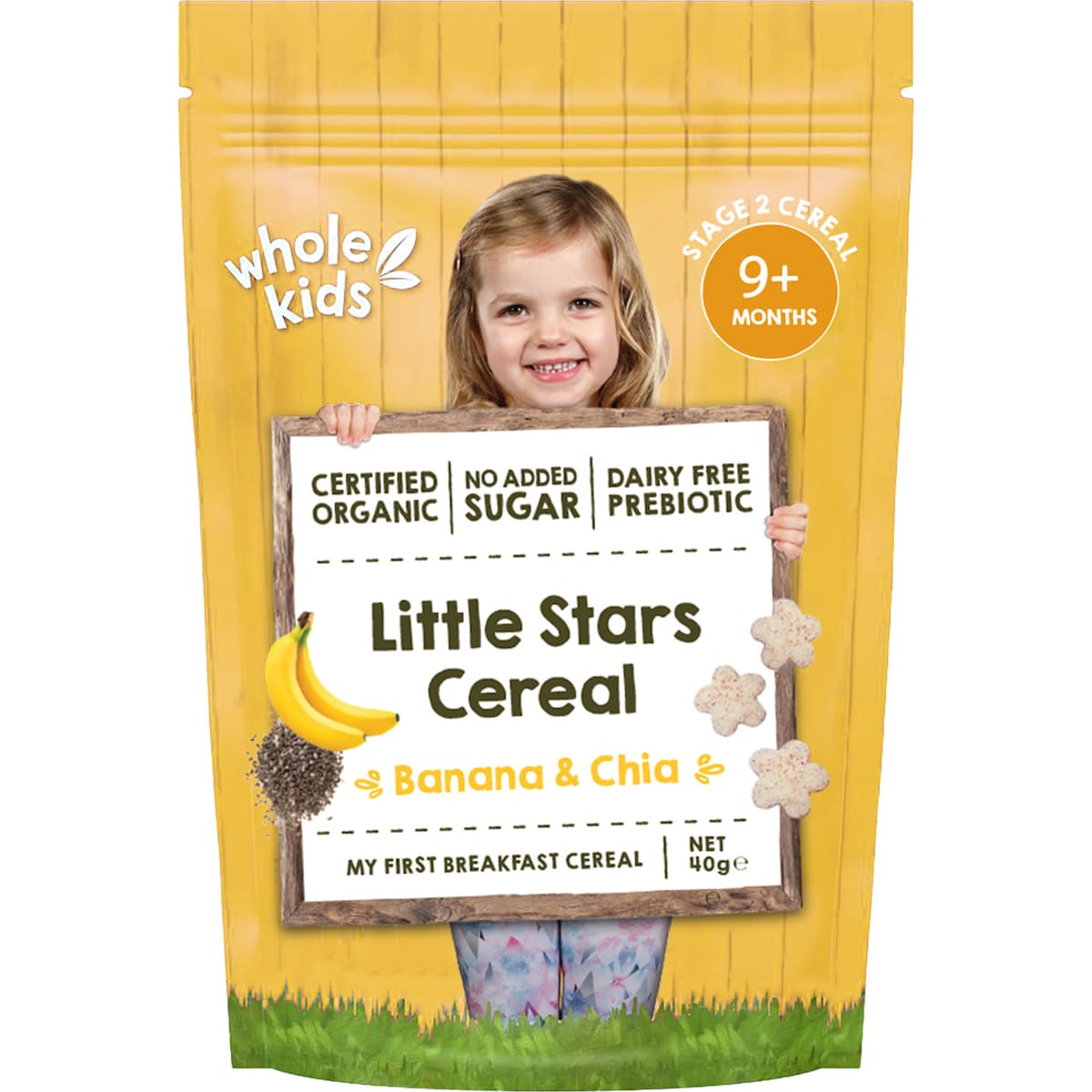 Whole Kids Little Stars Cereal Banana & Chia 40g