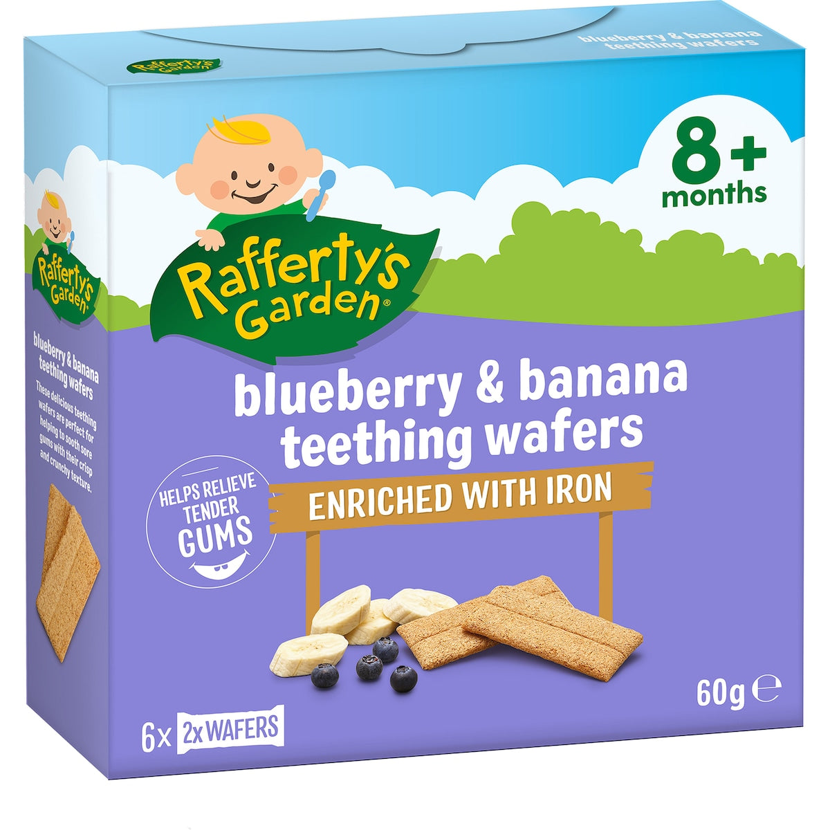 Rafferty's Garden Blueberry & Banana Teething Wafers 60g