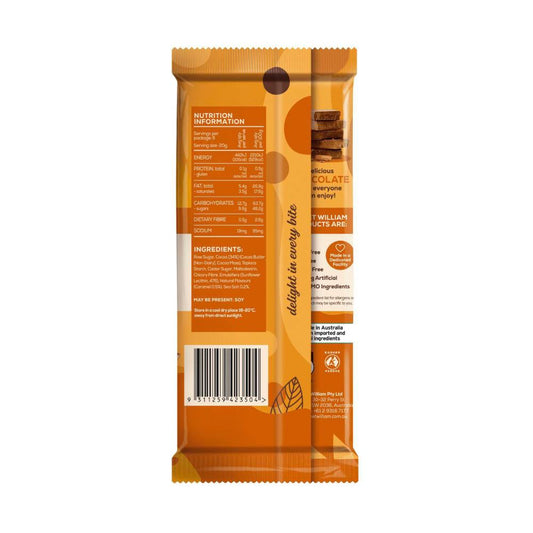 Sweet William Caramel Dairy Free Chocolate Block - 100g