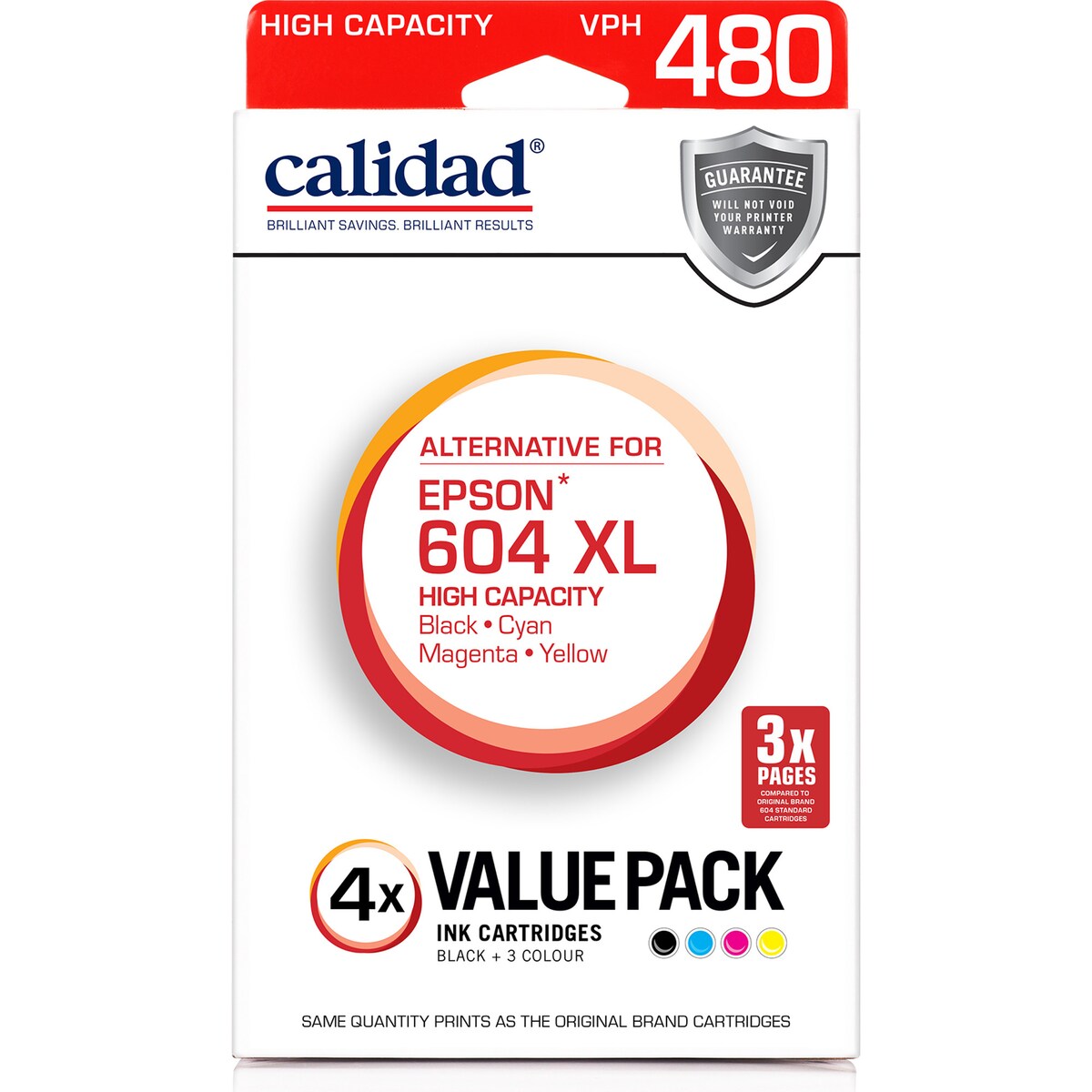 Calidad Epson 604 Xl Vph 480 Ink Cartridges Value Pack 4 Pack