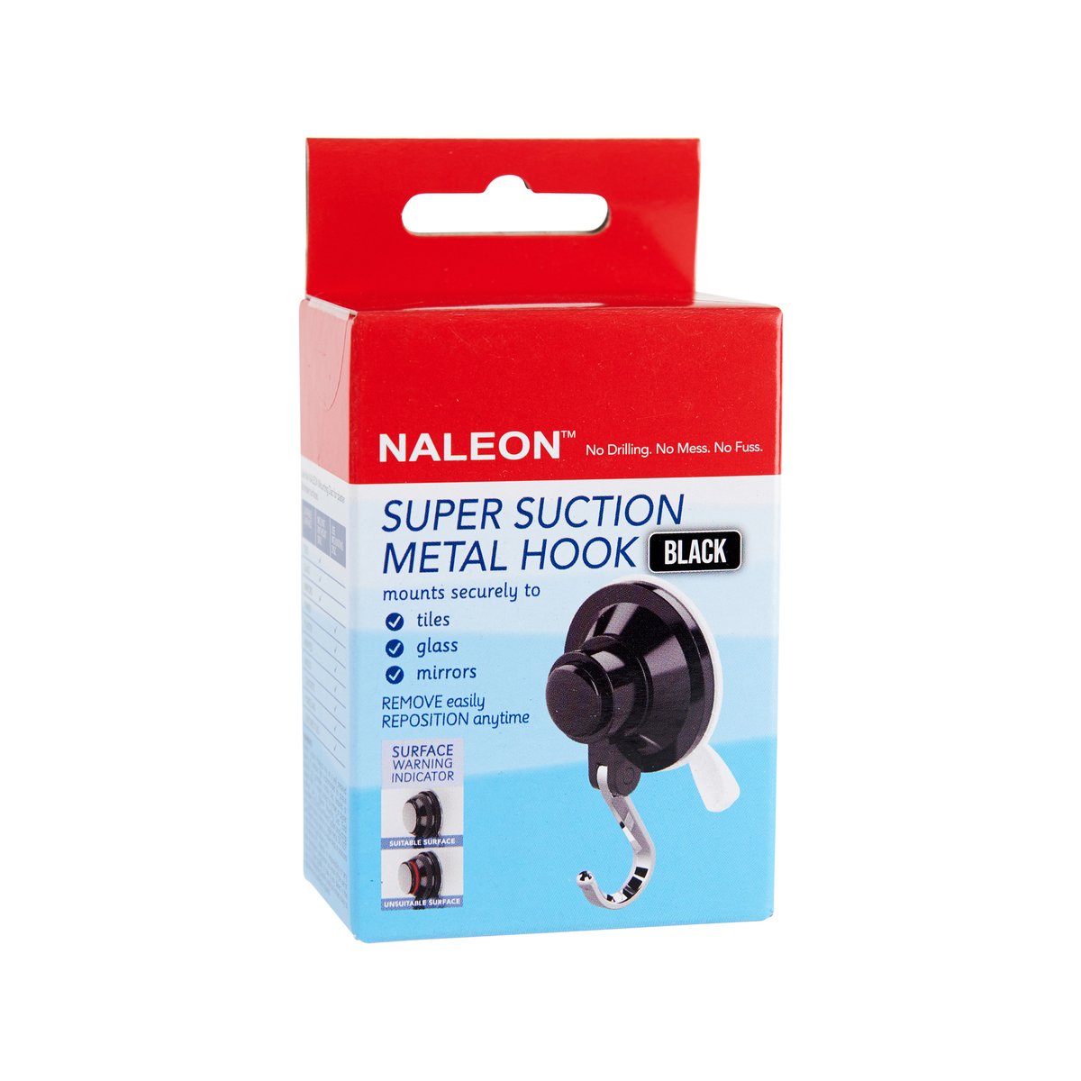 Naleon Super Suction Hook - 3kg - Stainless Steel - Removable