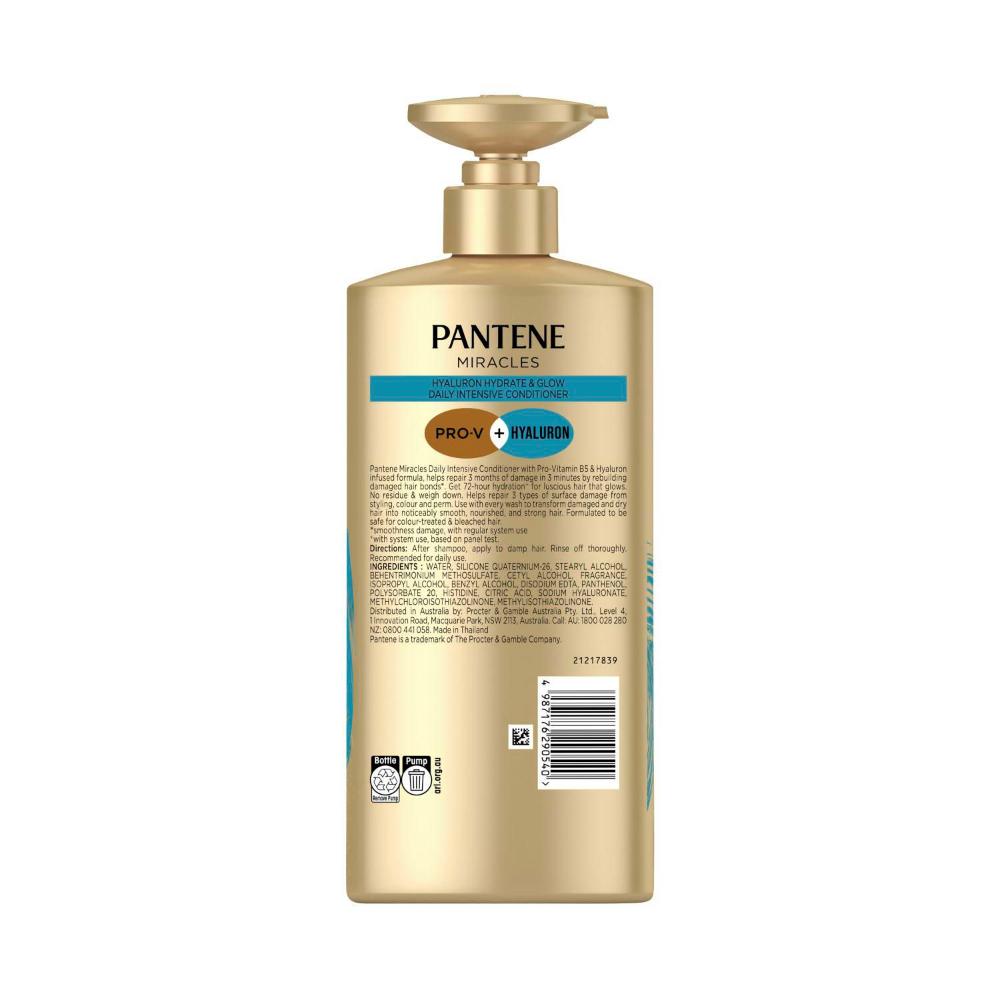 Pantene Miraes Hyaluron Hydrate & Glow Daily Intensive Conditioner - 600mL