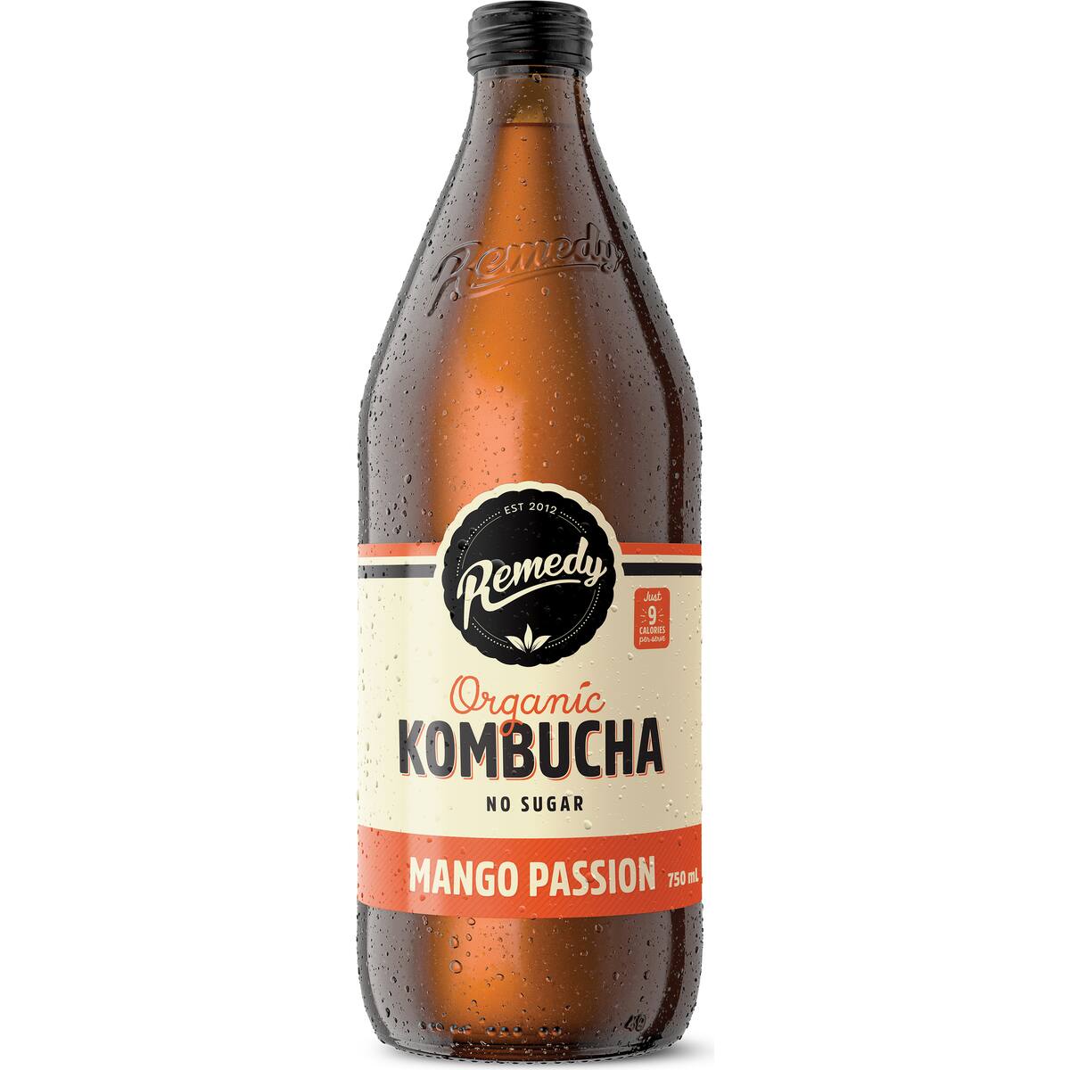 Remedy Organic Kombucha Mango Passion 750ml