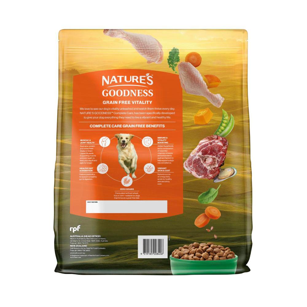 Natures Goodness Complete Care Adult Dry Dog Food With Lamb - 7kg