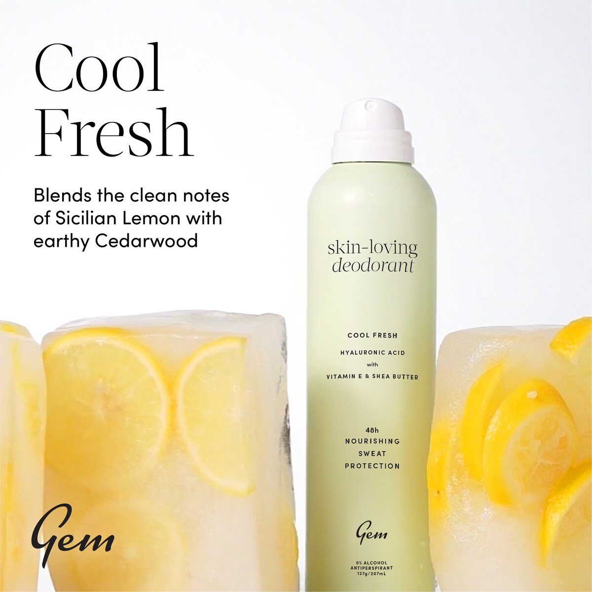 Gem Deodorant Antiperspirant Cool Fresh 127g
