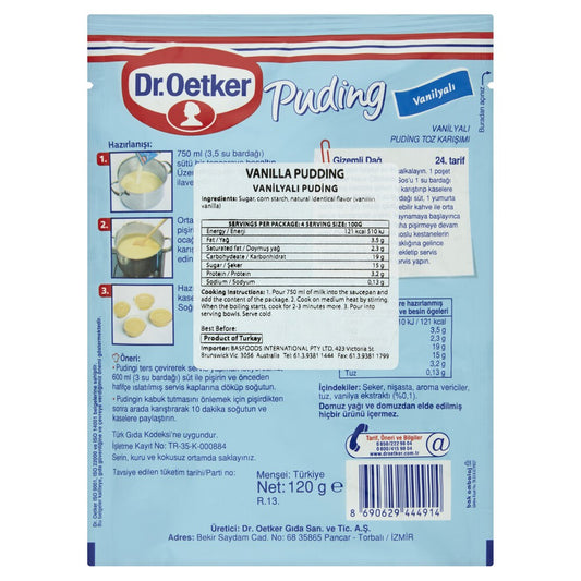Dr Oetker Vanilla Aromali Puding - 125g