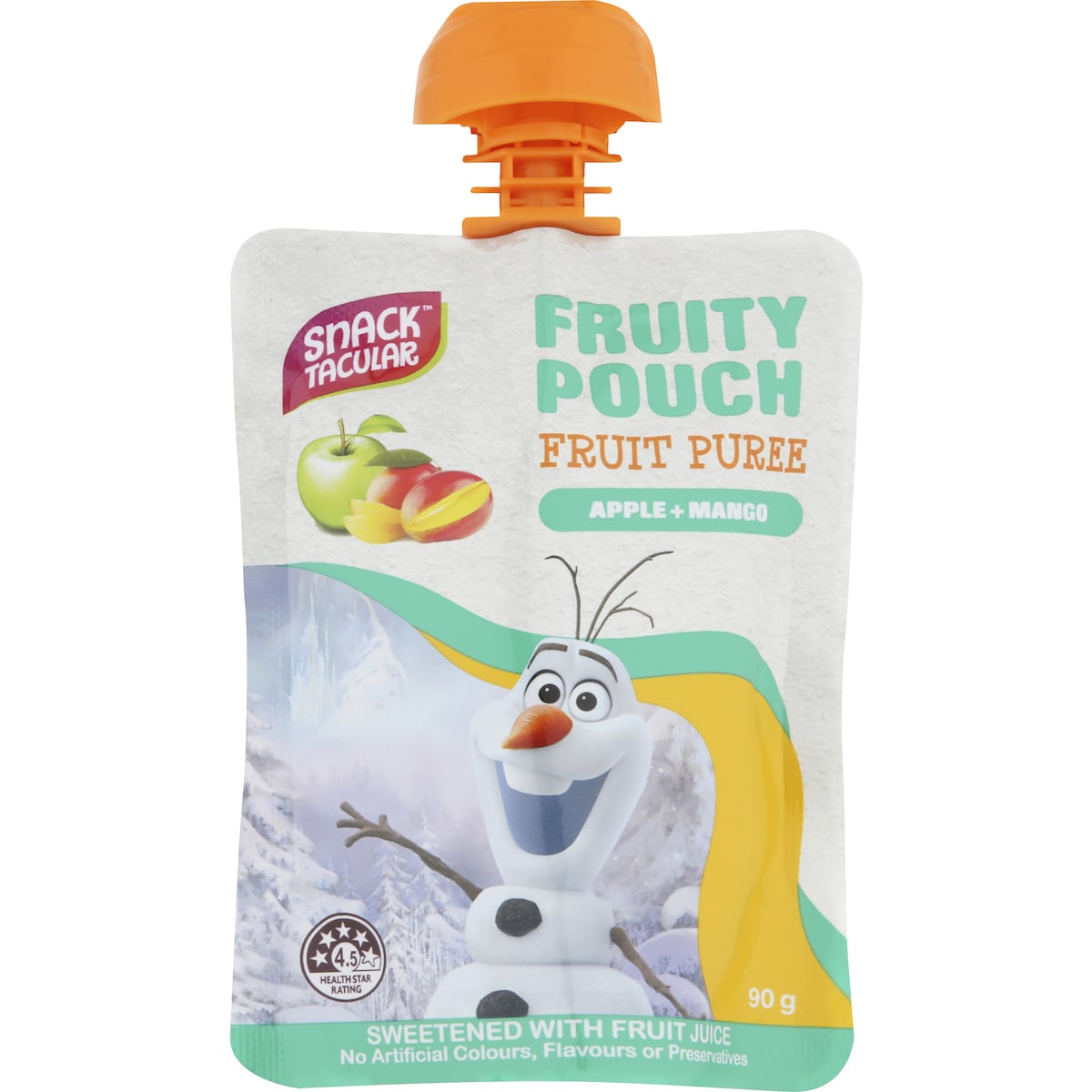 Snacktacular Fruity Pouch Fruit Puree Variety 90g X 5 Pack