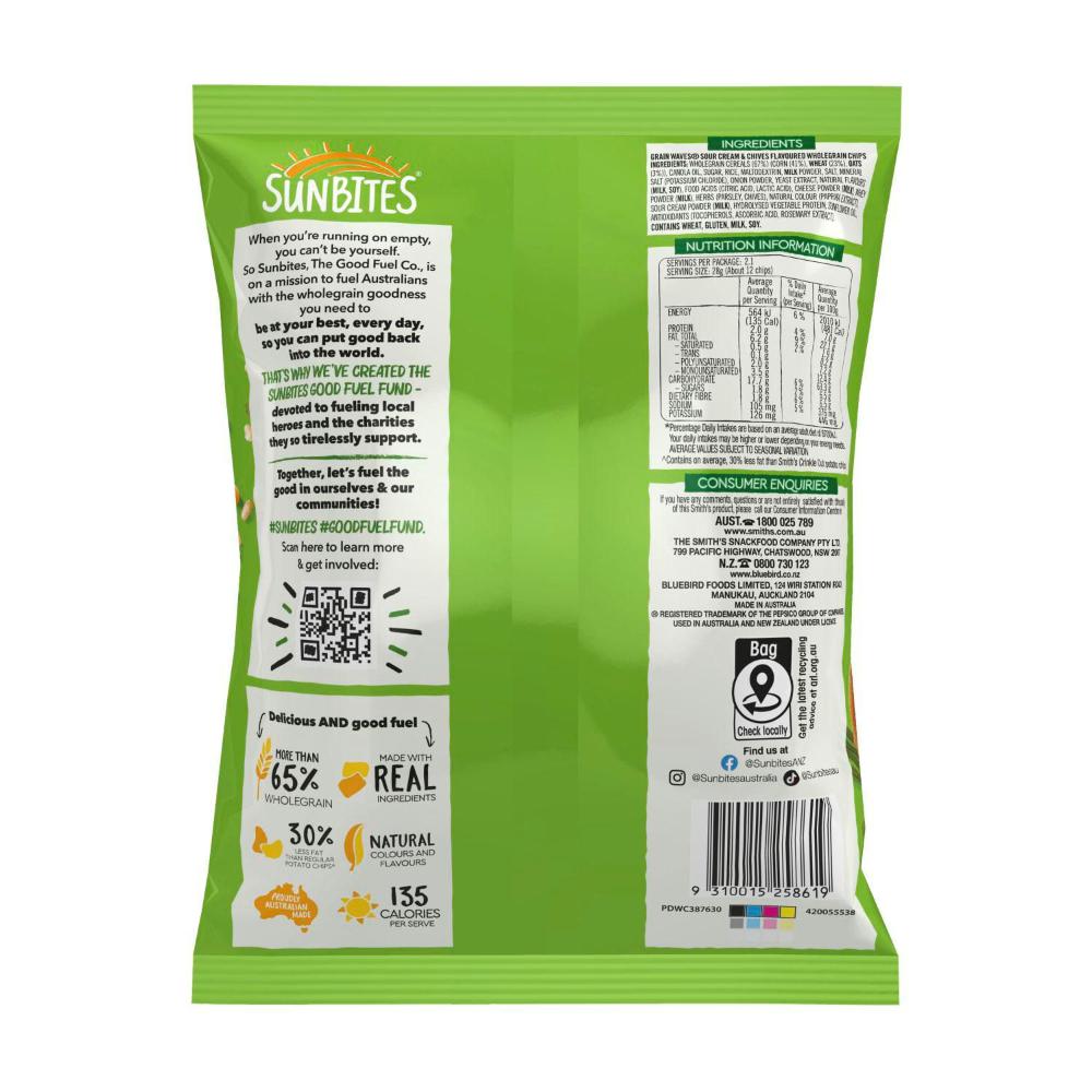 Sunbites Grainwaves Sour Cream & Chive - 60g