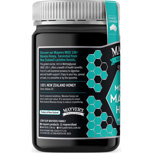 Mayvers Manuka Honey MGO 100+ 500g
