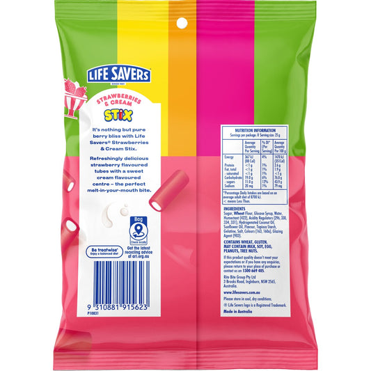 Life Savers Strawberries & Cream Stix 200g