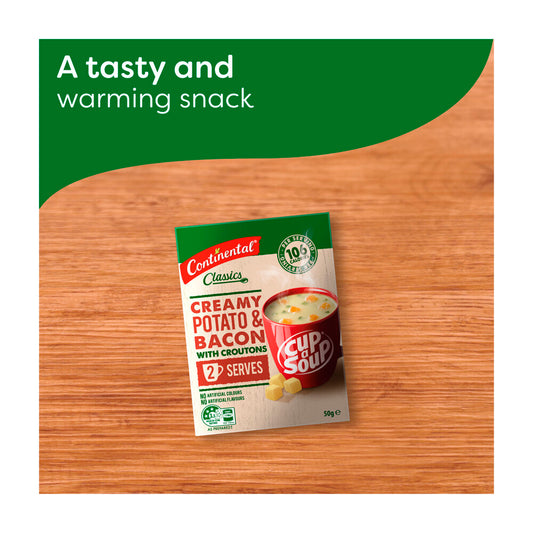 Continental Cup A Soup Creamy Potato & Bacon With Croutons Serves 2 - 50g