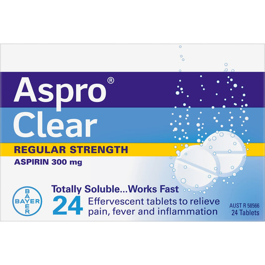Aspro Clear Pain Relief Soluble Tablets 24 Pack